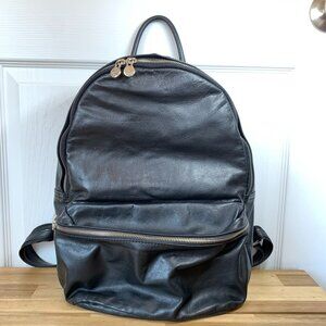 Authentic Italian Leather Backpack with Organizer Insert